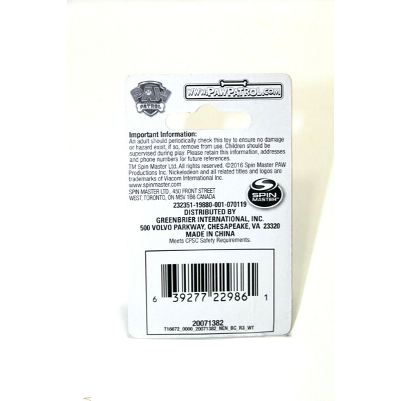 Paw Patrol Rubble Mini Action Figure Nickelodeon Spin Master New Sealed in Pkg - Picture 6 of 6
